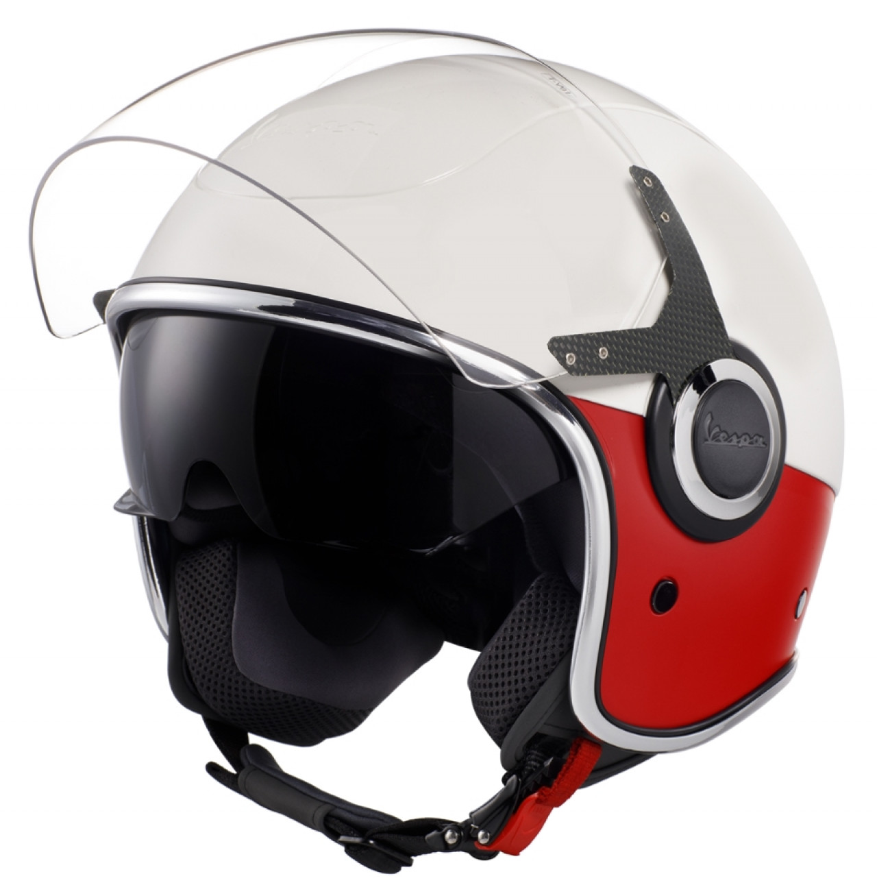Vespa VJ Helm weiß / rot