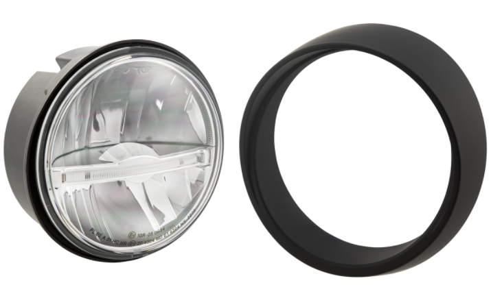 Scheinwerfer LED für Vespa Primavera 50-150ccm 2T/​4T (-'18), schwarz glänzend