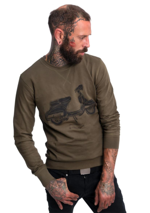 Sweatshirt "Life is better on a Rally", Herren olivgrün