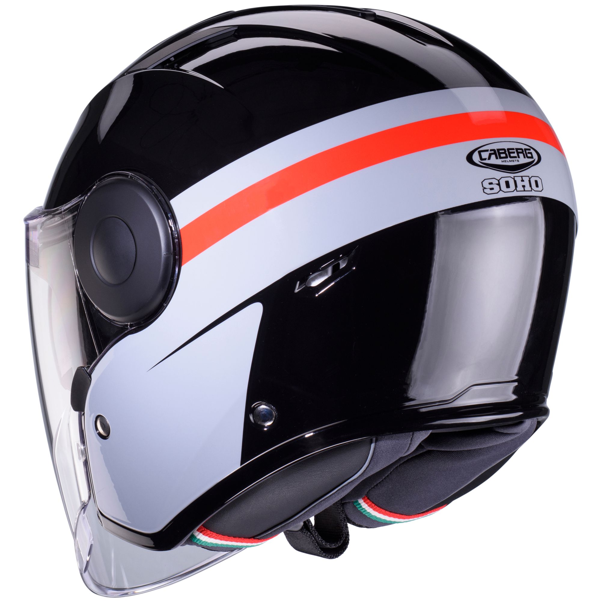 Caberg Helm Soho Zephyr schwarz/grau-rot