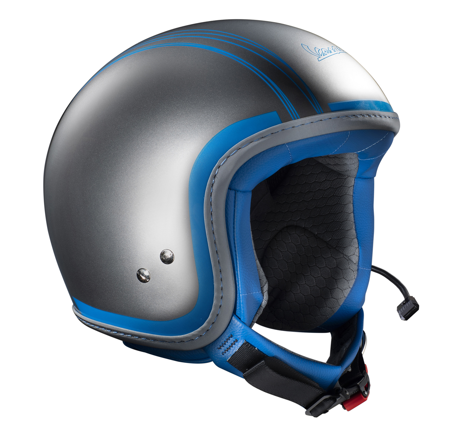 Vespa Jethelm Elettrica Tech blu (Bluetooth) silber