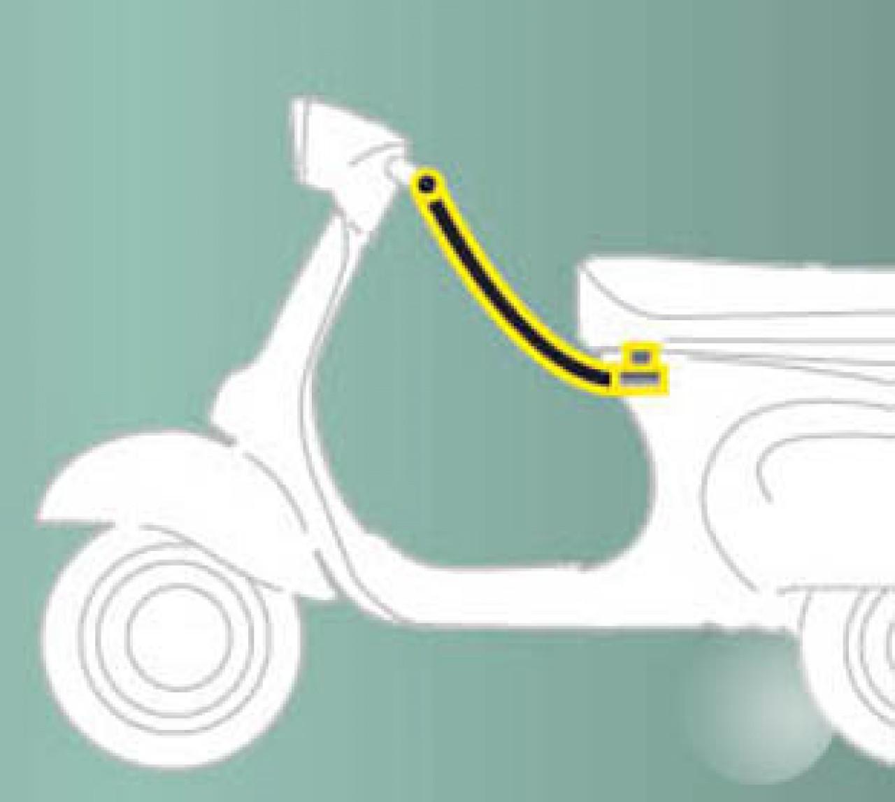 Original Diebstahlsicherung Piaggio ZIP II 2011 - 2013