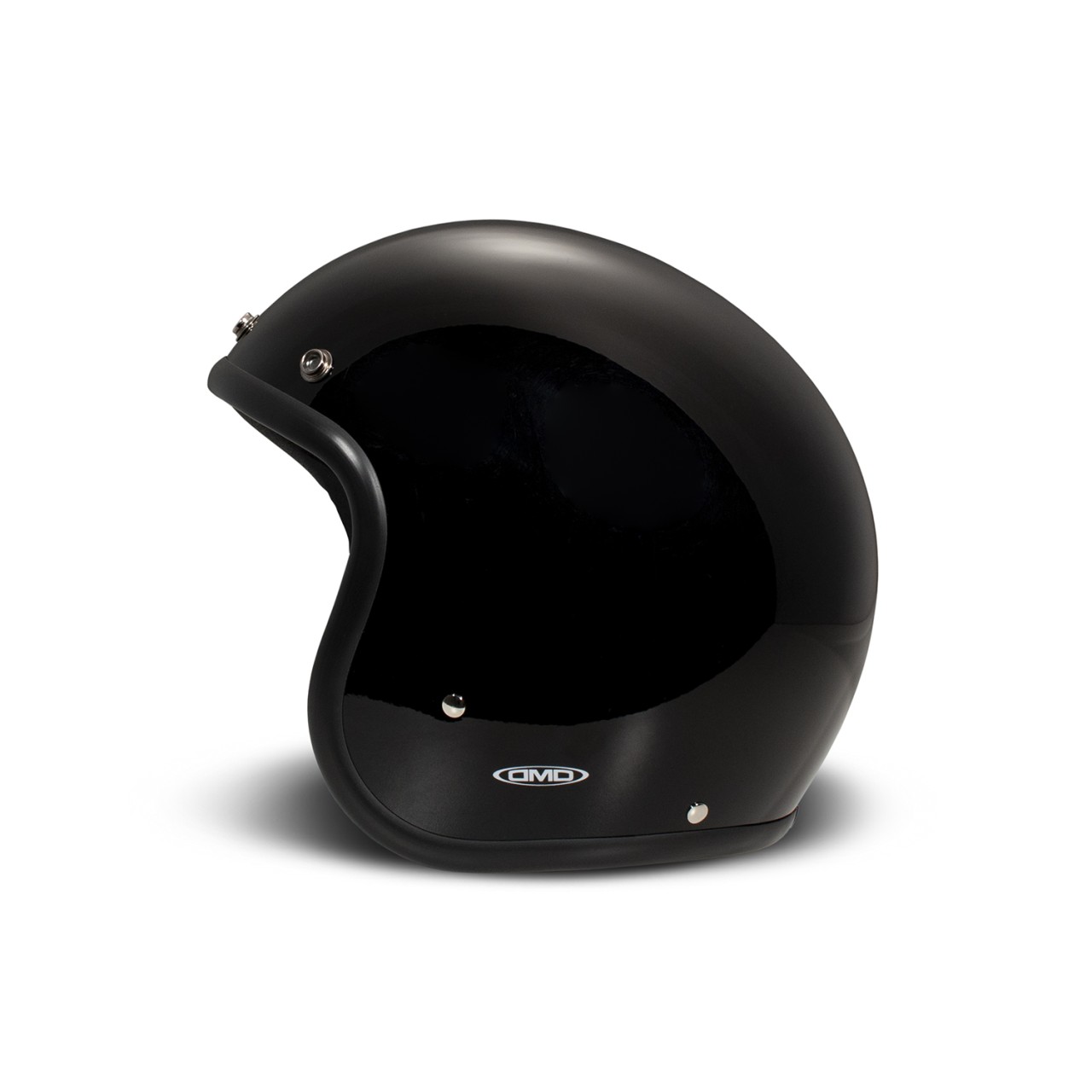 DMD Jethelm Retro, schwarz, glänzend, Solid Black,Fiberglas, ECE 22.06