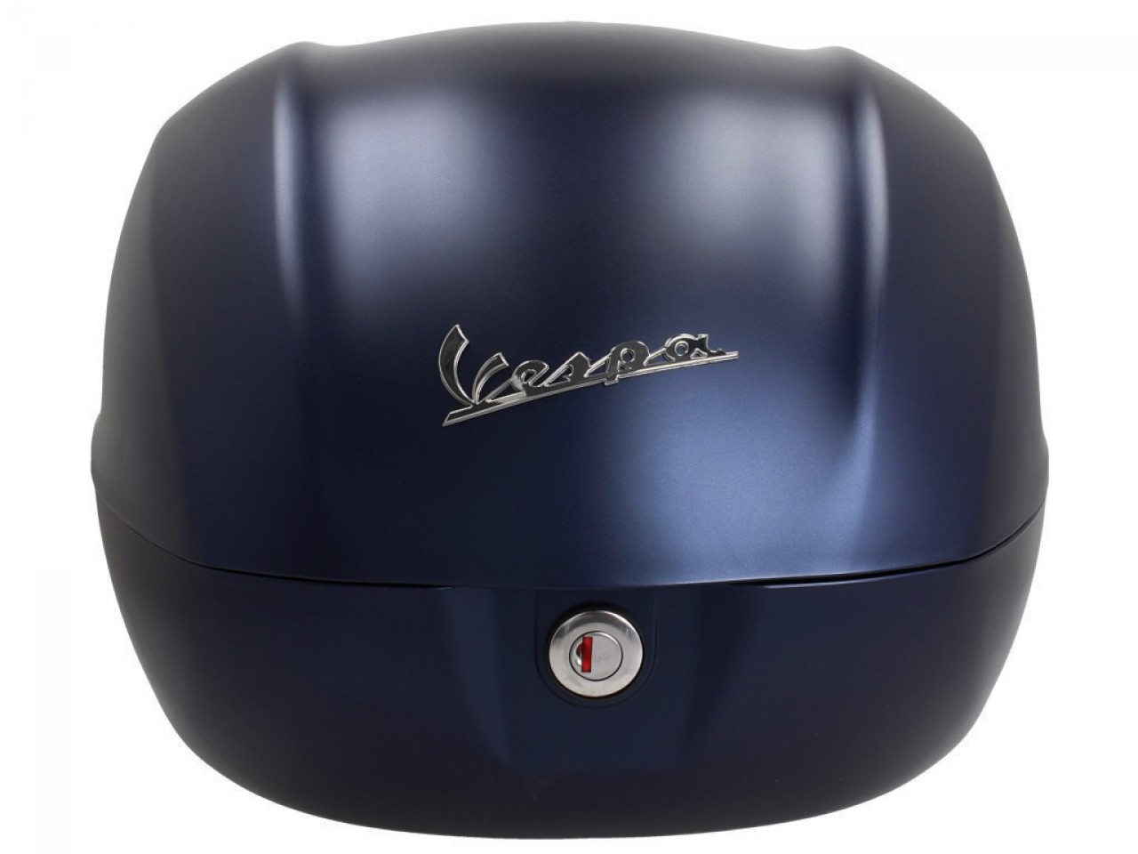 Topcase Kit 32L deep blue matt opaco (288/A), Rückenpolster braun für Vespa Primavera