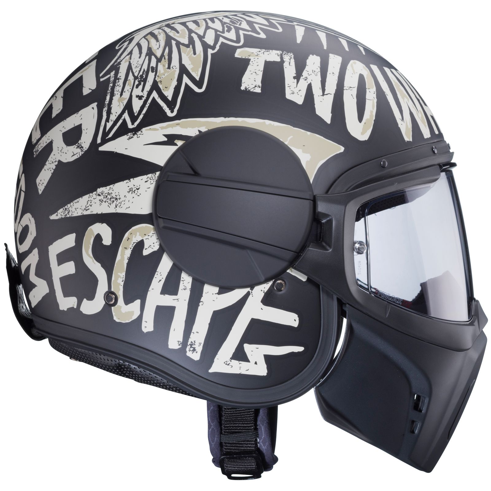Caberg Helm Ghost Nuke, matt-schwarz/grau