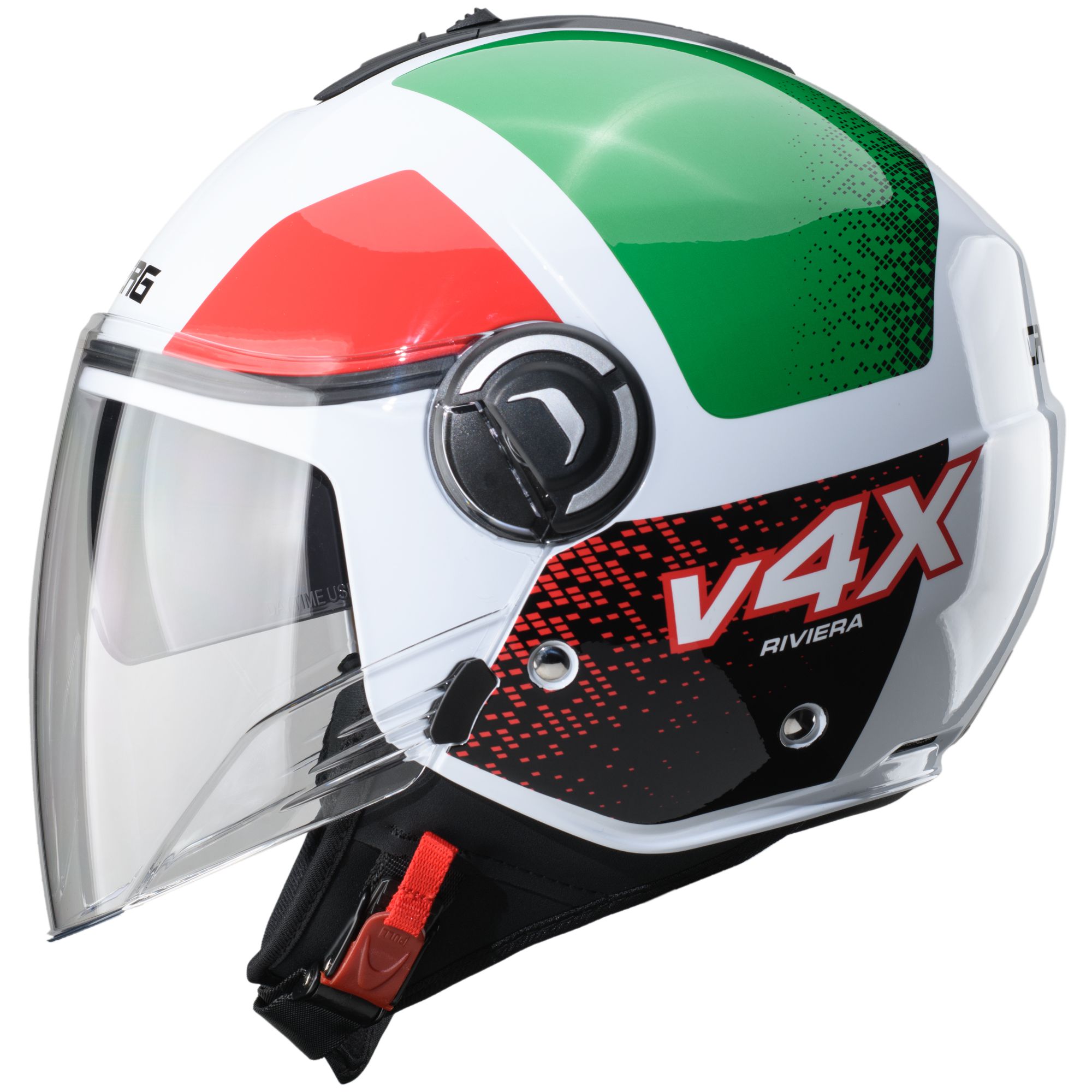 Caberg Helm Riviera V4 X Alpha Italia weiß/rot-grün