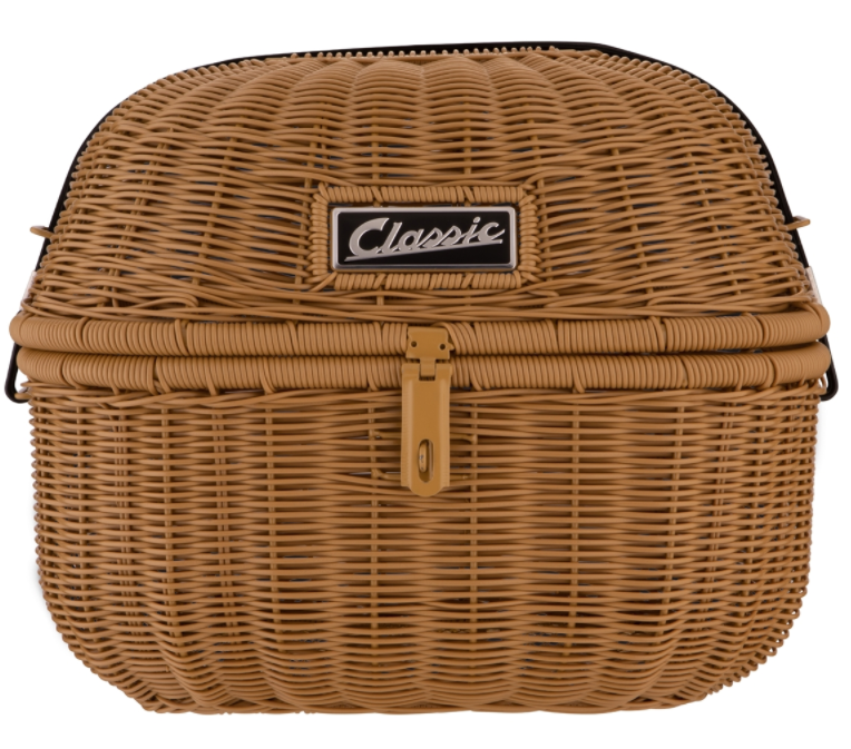 Gepäckkorb Classic mit Gepäckbrücke für Vespa Primavera/​Sprint 50-150ccm,braun