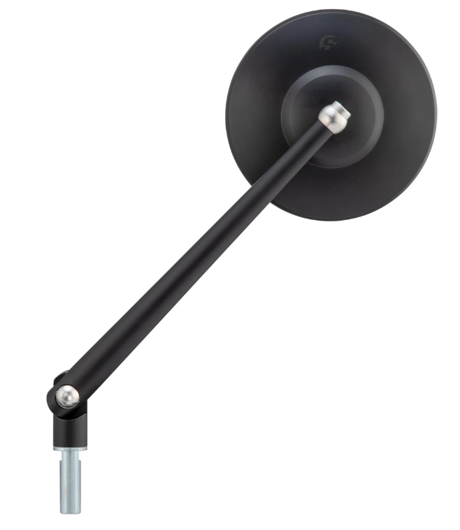 Standard Spiegel für Vespa, Linksgewinde, schwarz matt