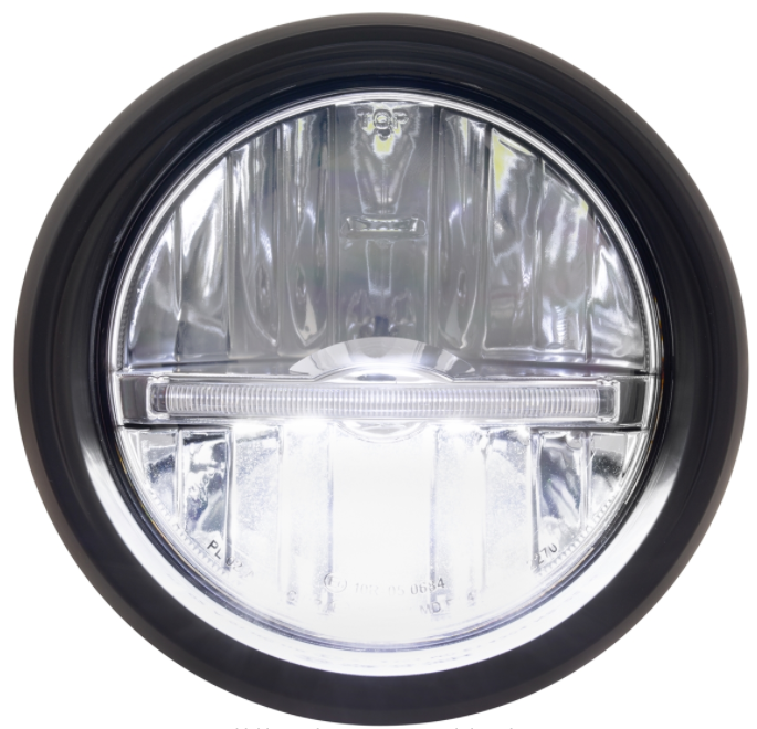 Scheinwerfer LED für Vespa Primavera 50-150ccm 2T/​4T (-'18), schwarz matt