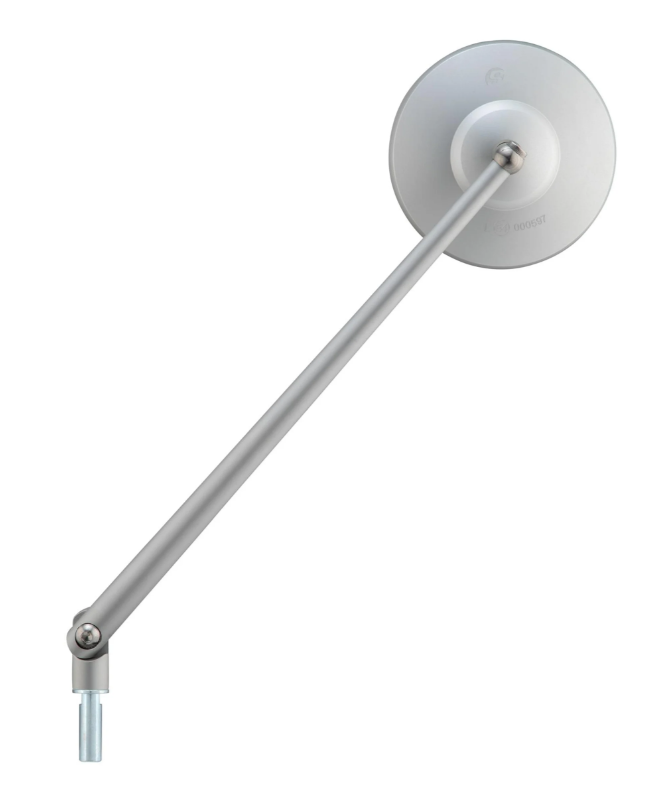 Standard Spiegel für Vespa, Linksgewinde, silber matt