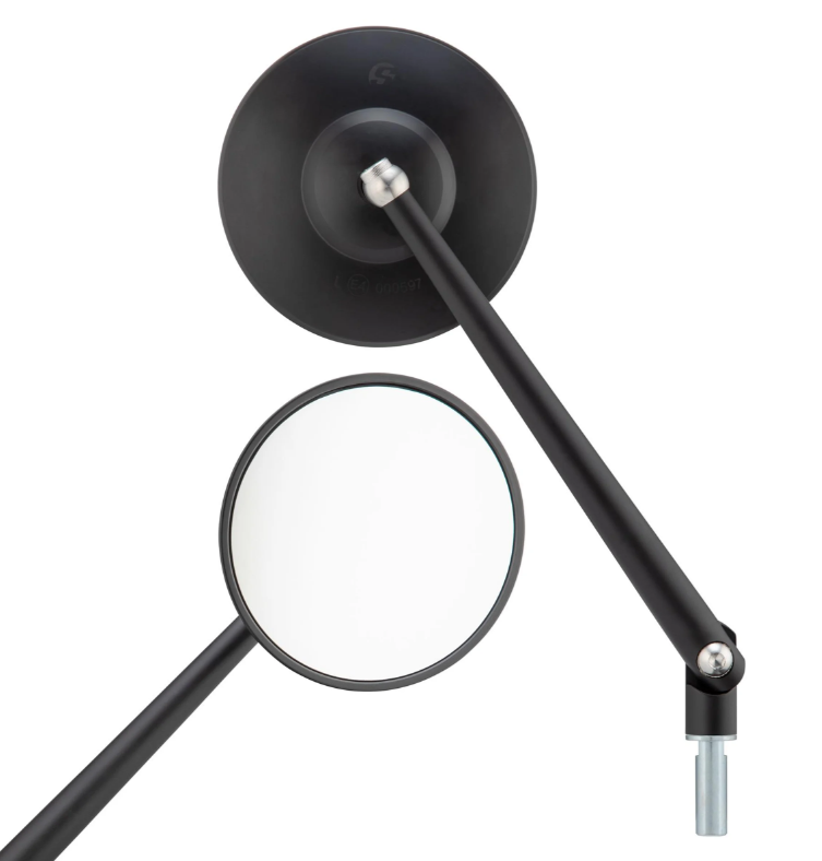 Standard Spiegel für Vespa, Rechtsgewinde, schwarz matt