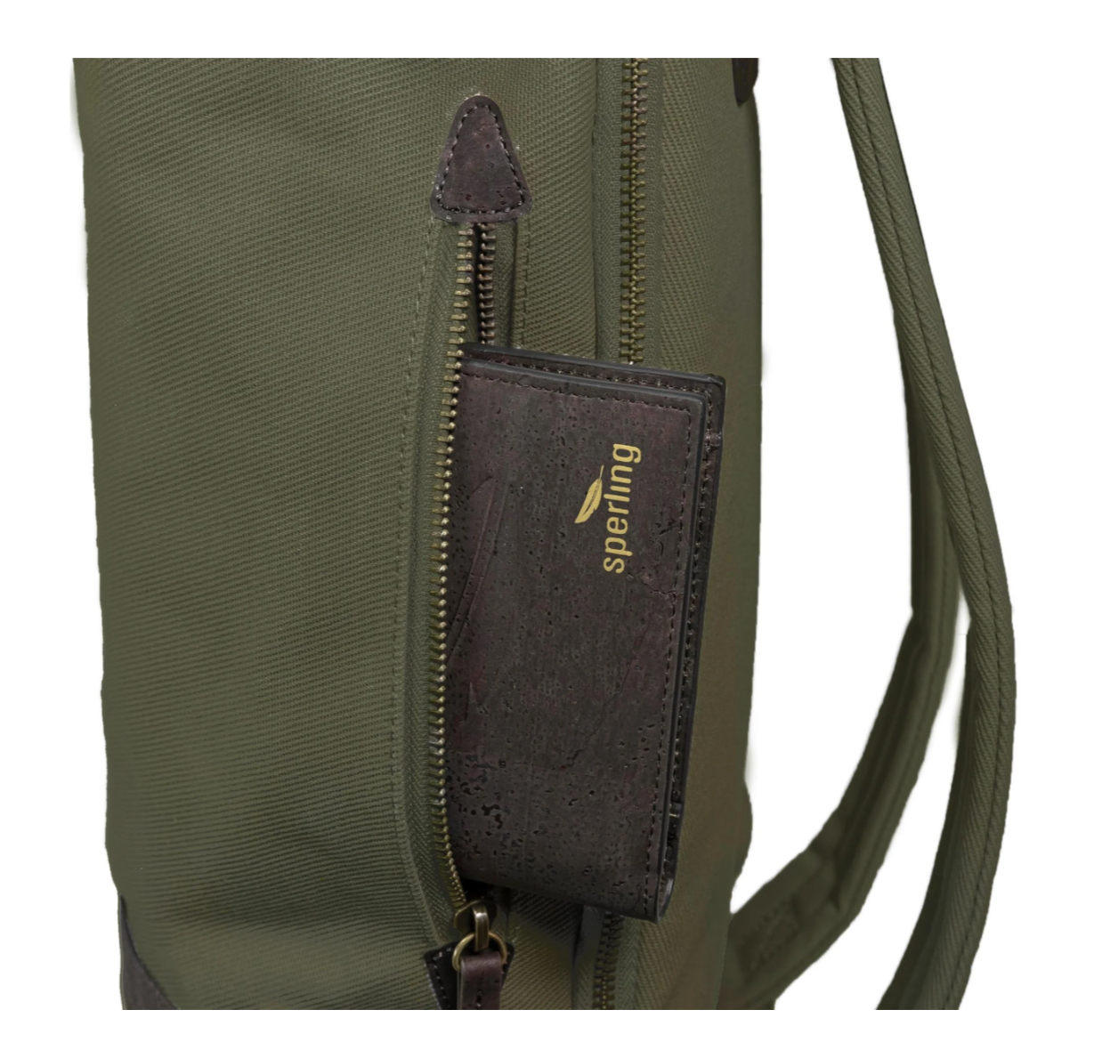 Rucksack Sperling VESPA-Rider Night "SIP Edition" - olive/Kork braun
