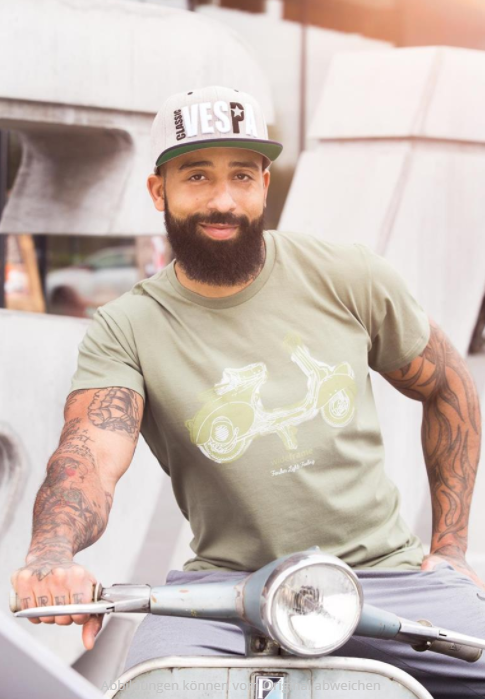 T-Shirt "Faro Basso Fender Light Feeling", Herren olivgrün