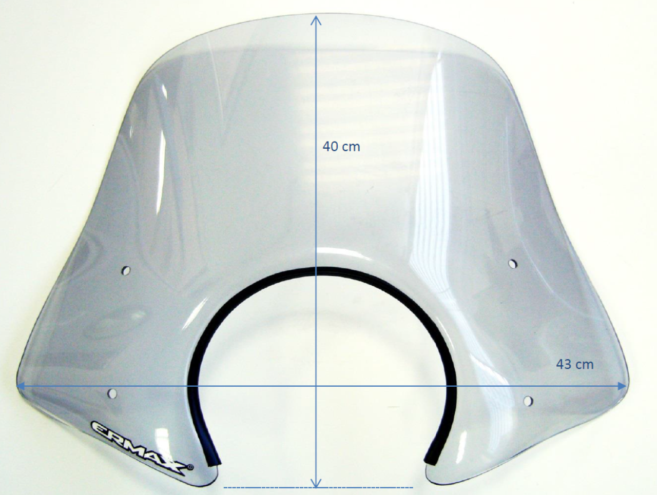 Windschild ERMAX Sport H 400 mm für Vespa GTS/​GTS Super/​GT L (-22), schwarz
