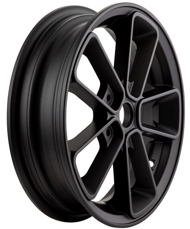 Felge vorne/hinten 12" für Vespa GTS/​GTS Super/​GTV/​GT 60/​GT/​GT L 125-300ccm, schwarz matt