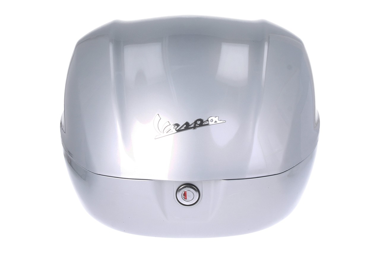Topcase Kit 32L grau (G41), Rückenpolster schwarz für Vespa Primavera