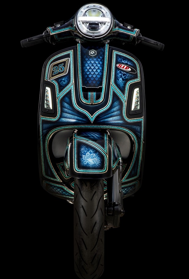 Kaskade für Vespa GTS/​GTS Super/​GTV/​GT 60/​GT/​GT L 125-300ccm (-'18), schwarz