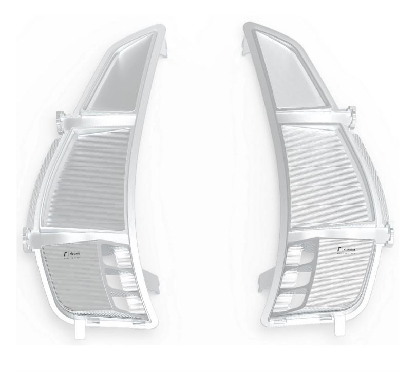 Lüftungsgitter RIZOMA Gepäckfach für Vespa GTS/​GTS Super/GTV 125-300ccm (`23-), silber