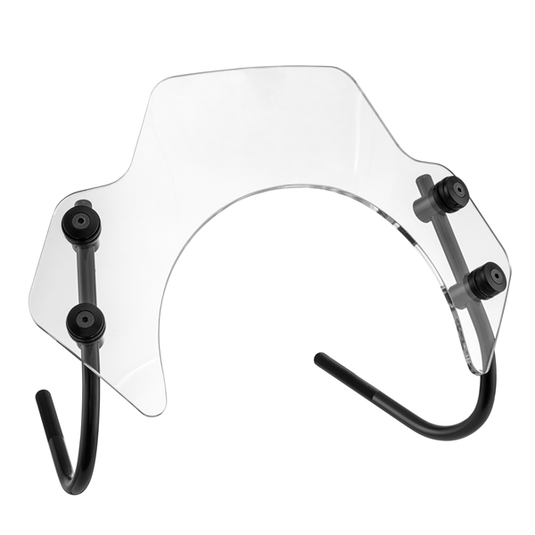 Flyscreen für Vespa GTS/​GTS Super/​GT/​GT L 125-300ccm, schwarze Halter, klar