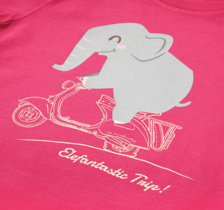 Kinder T-Shirt "Elefantastic Trip!", pink