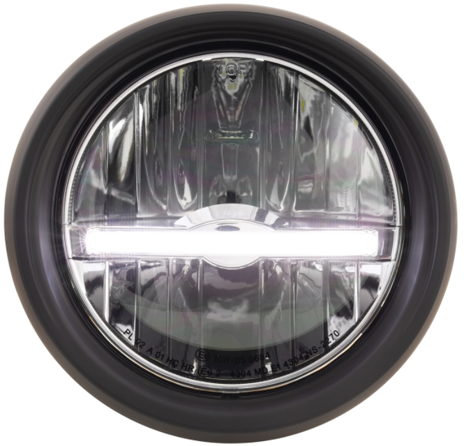 Scheinwerfer LED für Vespa Primavera 50-150ccm 2T/​4T (-'18), schwarz matt