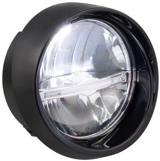 Scheinwerfer LED für Vespa Primavera 50-150ccm 2T/​4T (-'18), schwarz glänzend
