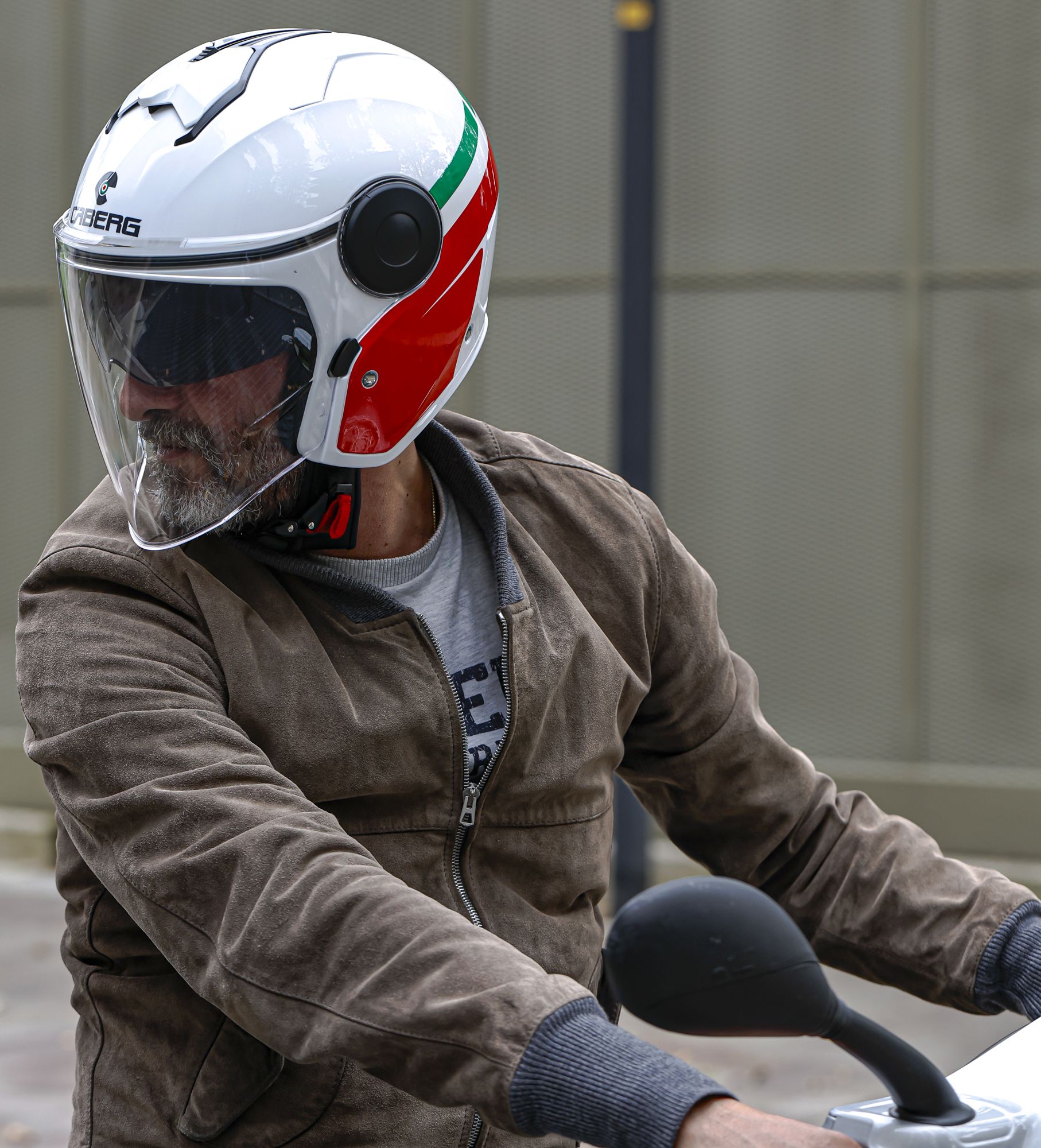 Caberg Helm Soho Zephyr Italia weiß/grün-rot