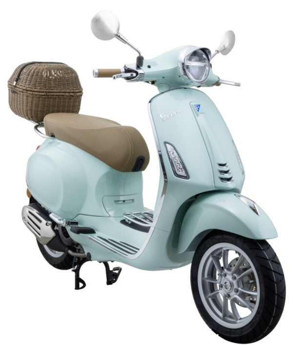 Gepäckkorb Classic mit Gepäckbrücke für Vespa Primavera/​Sprint 50-150ccm, dunkelbraun