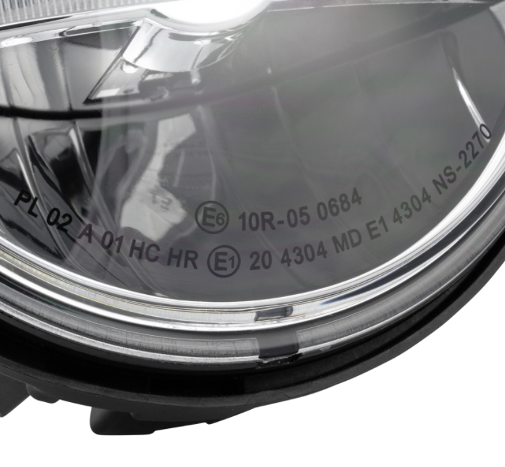 Scheinwerfer LED für Vespa Primavera 50-150ccm 2T/​4T (-'18), schwarz glänzend