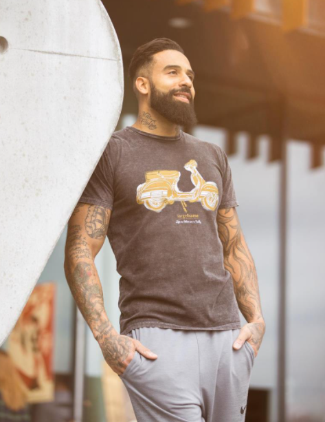T-Shirt "Life is better on a Rally", Herren schwarz stone washed