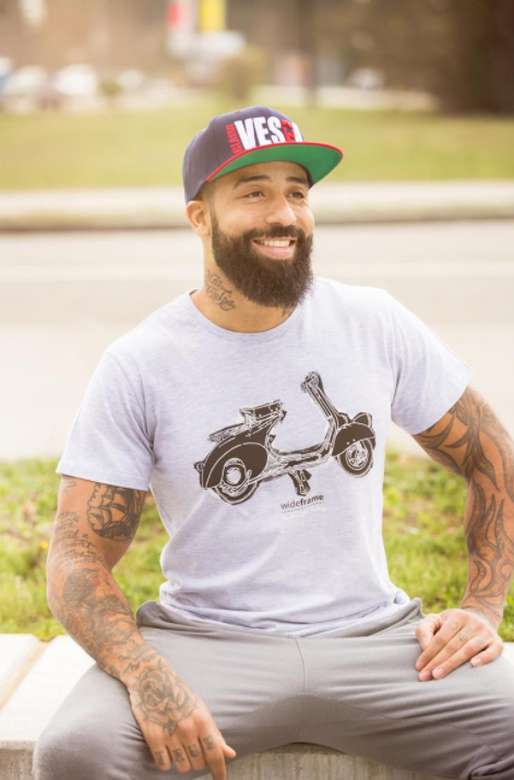 T-Shirt "Faro Basso Fender Light Feeling", Herren grau melange
