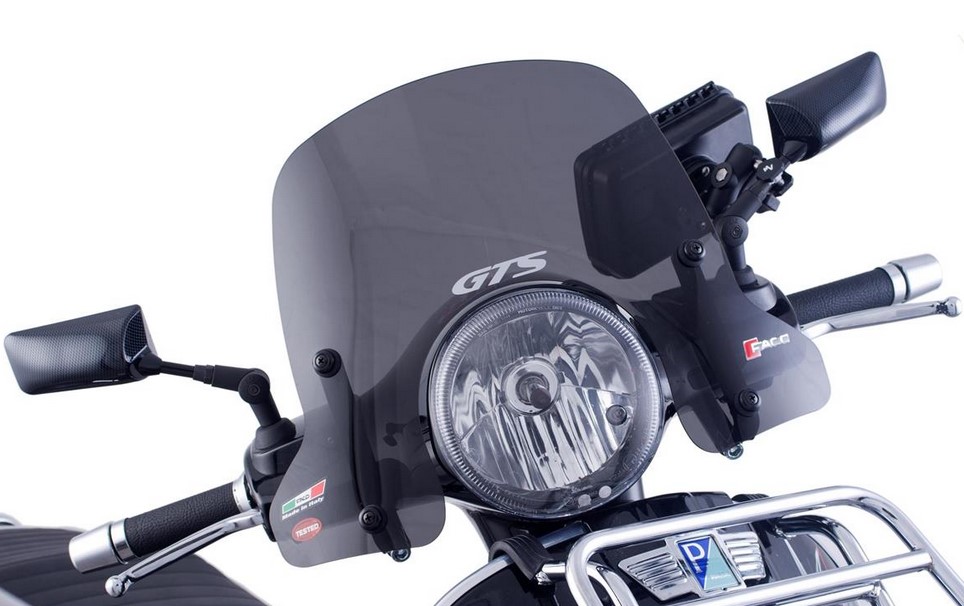 Windschild halbhoch für Vespa GTS/​GTS Super/​​GT/​GT L 125-300ccm, getönt