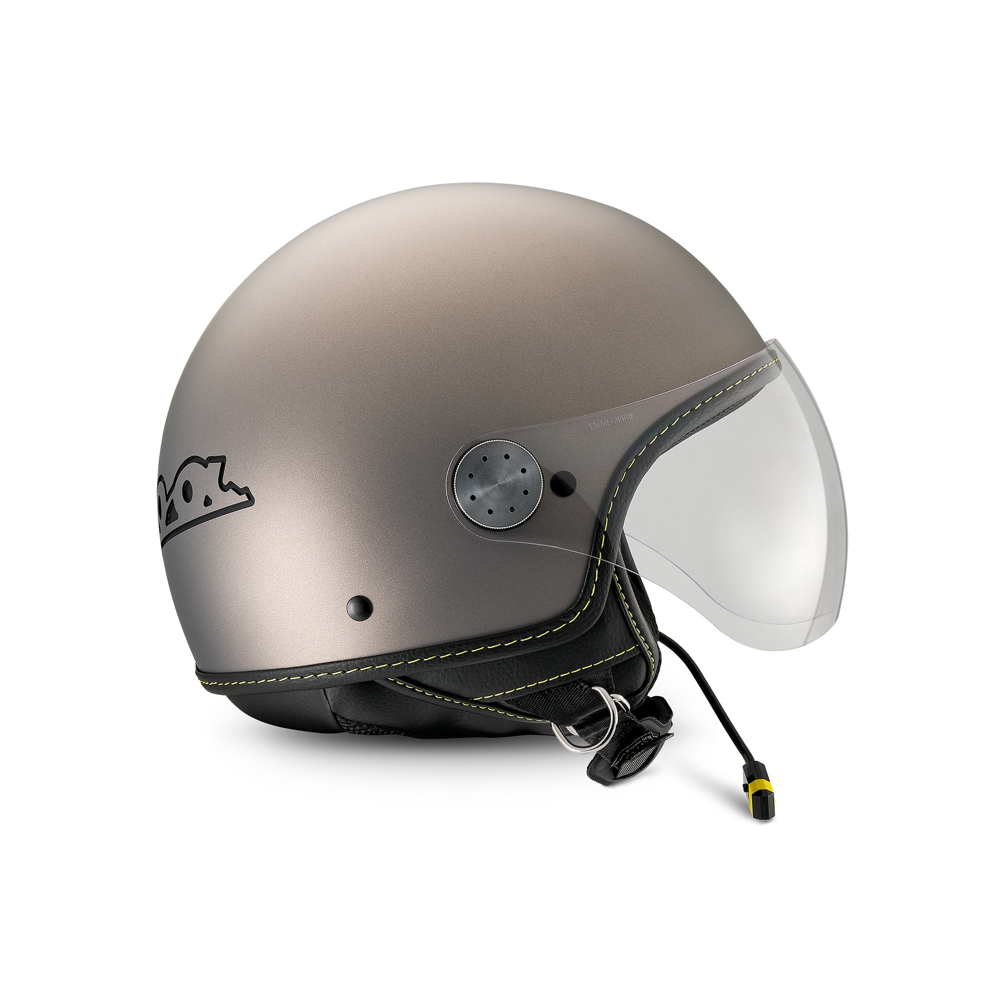 Vespa Jethelm Visor 4.0 Grigio Ottimista Matt - Bluetooth - L1