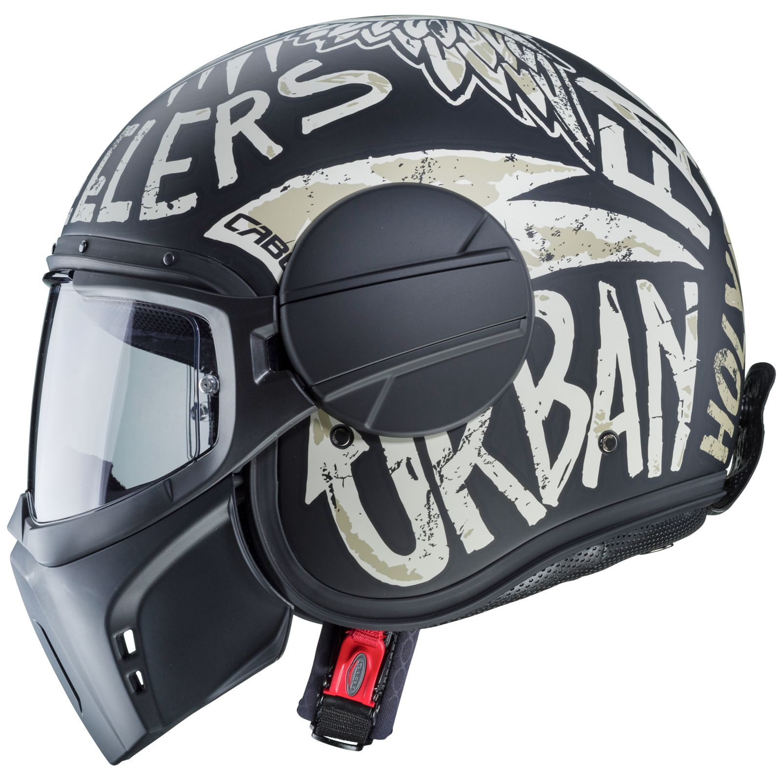 Caberg Helm Ghost Nuke, matt-schwarz/grau