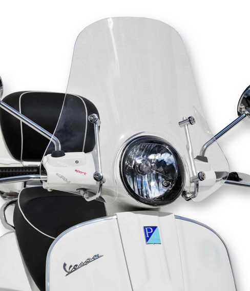 Windschild ERMAX Sport H 450 mm für Vespa GTS/​GTS Super/​GT L (-22), schwarz