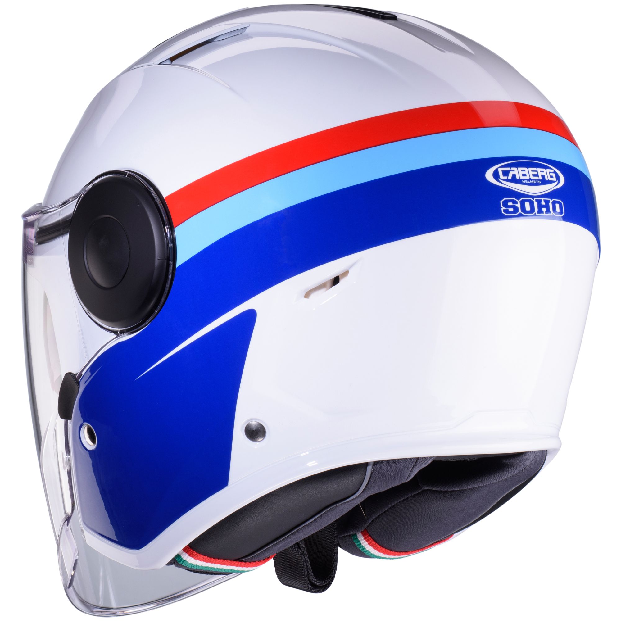 Caberg Helm Soho Zephyr weiß/blau-rot