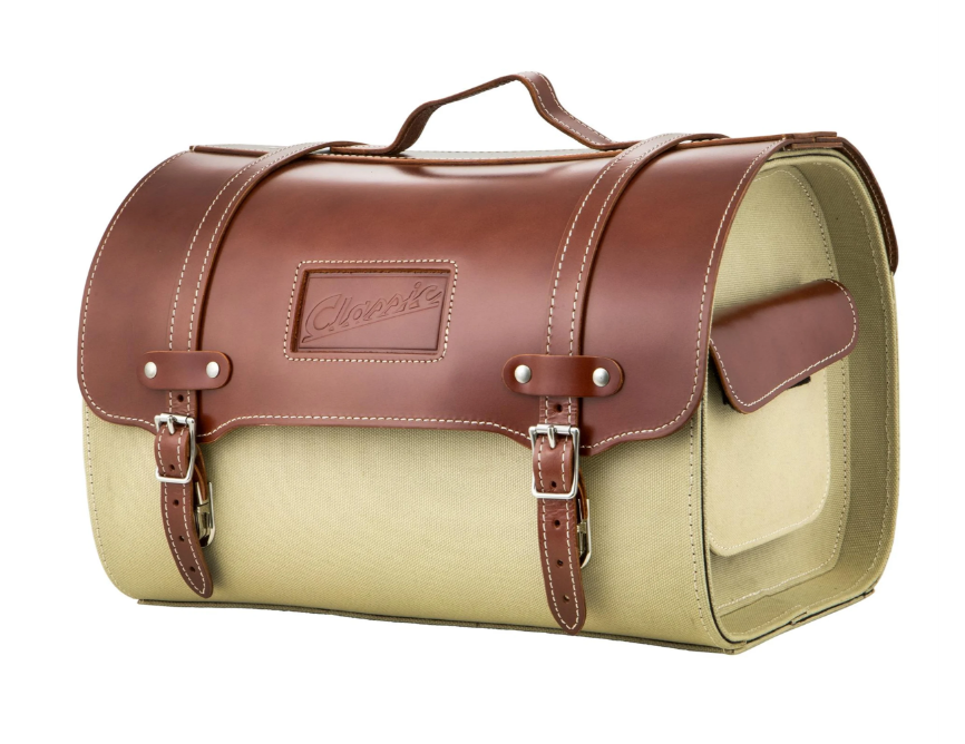 Lederkoffer "Classic" für Vespa, Leder/Canvas