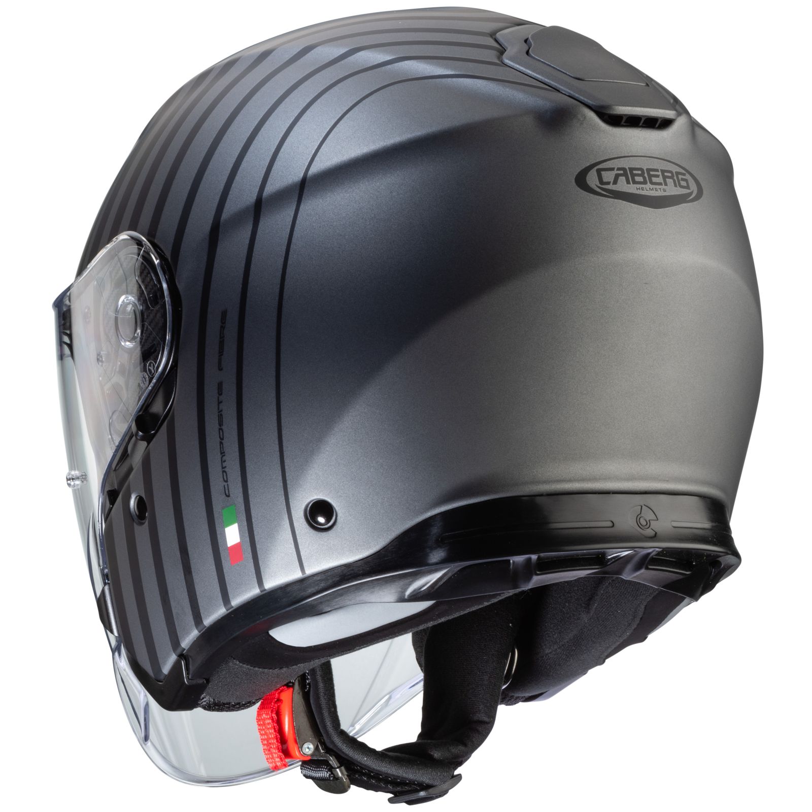 Caberg Helm Flyon Bakari, matt-gun/schwarz