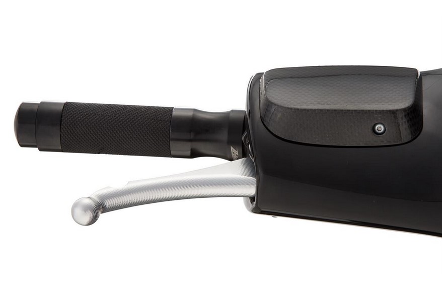 Sporthebel Set Bremse ZELIONI Shorty 3D für Vespa, rechts und links, silber eloxiert
