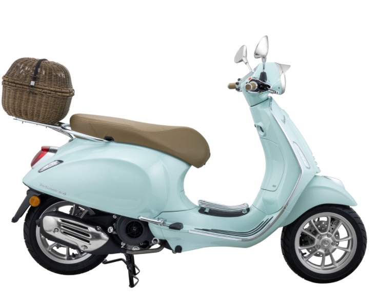 Gepäckkorb Classic mit Gepäckbrücke für Vespa Primavera/​Sprint 50-150ccm, dunkelbraun