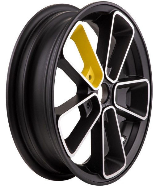 Felge vorne/hinten 12" für Vespa GTS/​GTS Super/​GTV/​GT 60/​GT/​GT L 125-300ccm, schwarz/​gelb